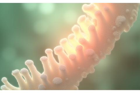 Image showing healthy gut lining cells.